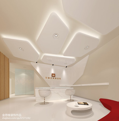 湖北武汉至臻至美美容院装修设计效果图