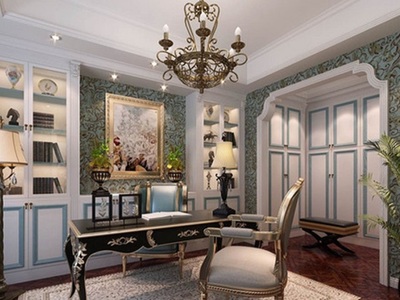 武汉武汉国博新城欧式四居室装修效果图_199平米13万装修设计案例