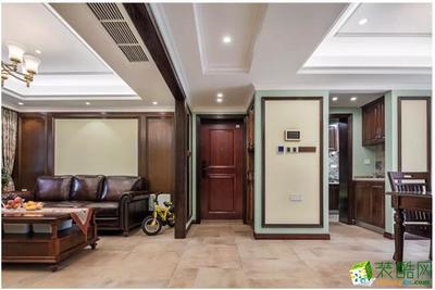 武汉三室两厅两卫装修-楚雄天地122平米美式风格装修效果图