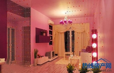 打印_75平米浪漫喜庆小婚房 简约实用小户型装修效果图_武汉热线房产网