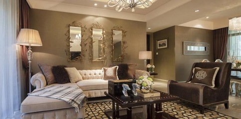 【众意装饰】武汉恒大首府3室2厅1卫105㎡欧式简约_设计作品_焦点家居_设计效果图_家庭装修设计