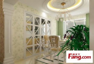 合肥宜兴南里西式古典二居室装修效果图 76平米6万装修设计案例 合肥房天下家居装修网