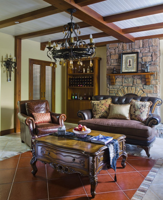 武汉别墅装修汤逊湖壹号美式风格方案展示