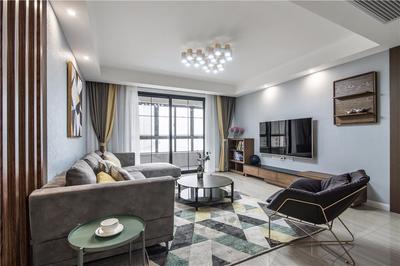 武汉汉口新界广场5号公馆现代四居室装修效果图_142平米15万装修设计案例