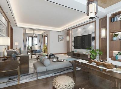 武汉夫妻新中式风装修，满室文化韵味的艺术品味